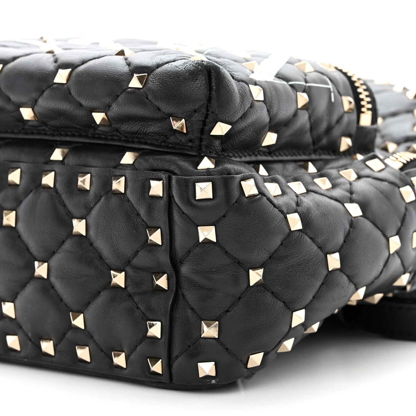 Lambskin VLTN Print Quilted Mini Rockstud Spike Backpack Black