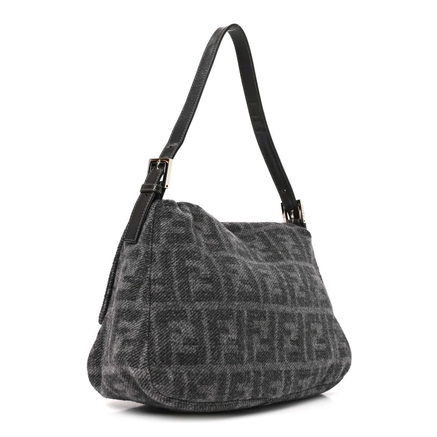 Fendi Wool Zucca Mama Baguette Grey 3 of 10