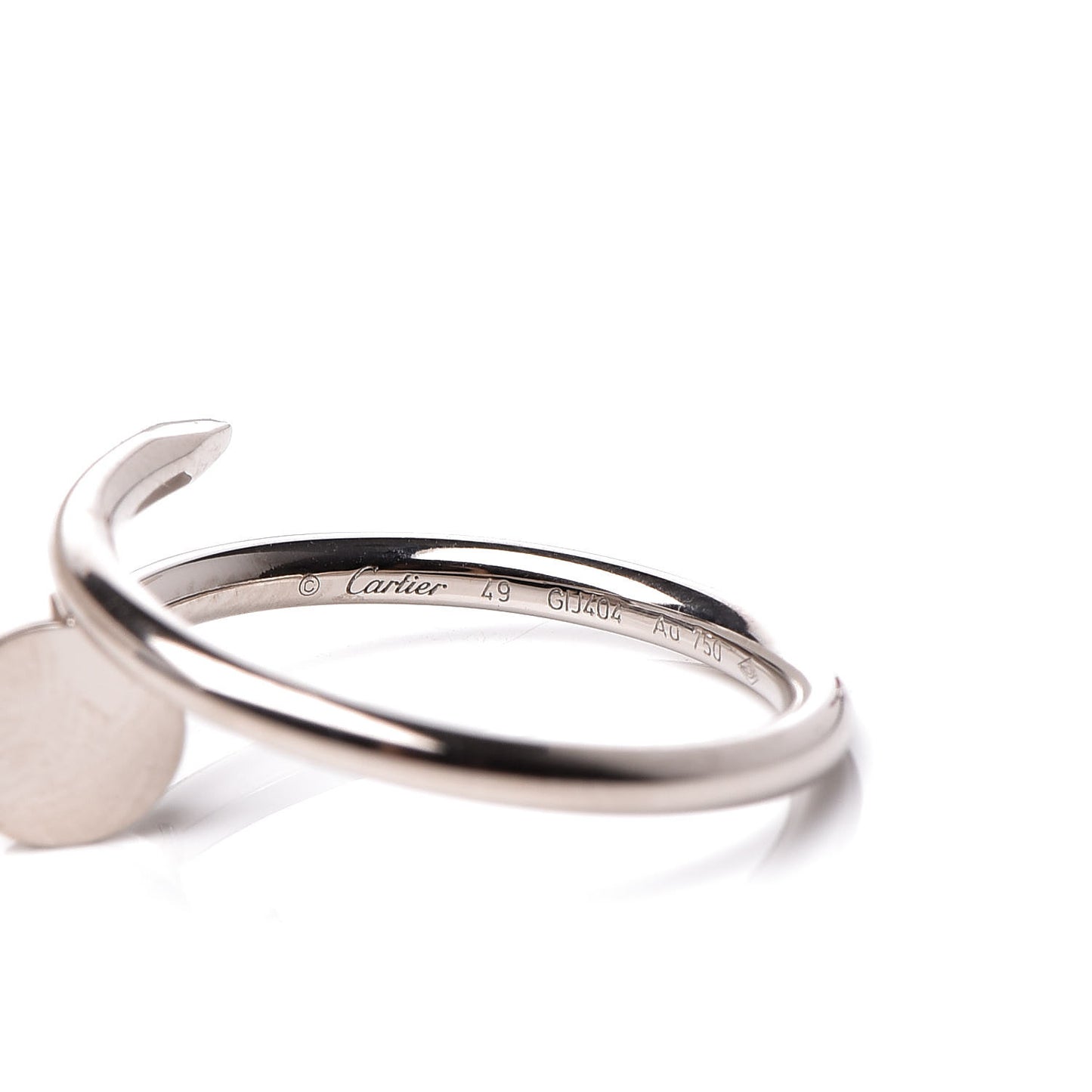 18K White Gold Small Juste Un Clou Ring 49 4.75
