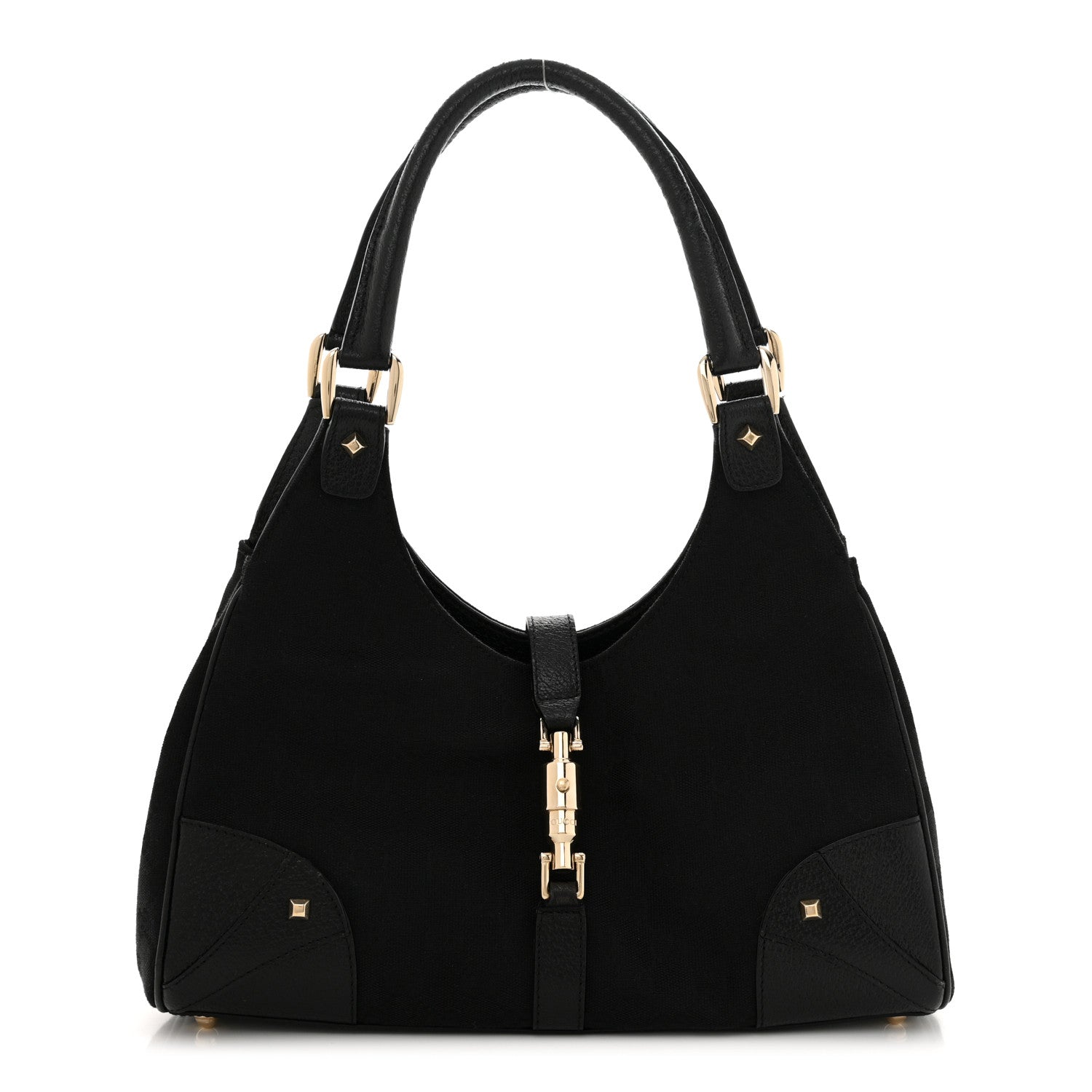 Gucci Monogram Calfskin Large Bardot Tote Black 1 of 13
