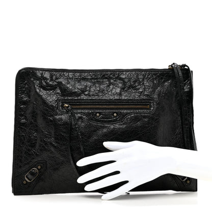 Balenciaga Agneau Classic Hardware Small Pouch Black 2 of 6
