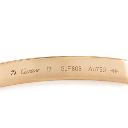 Cartier 18K Yellow Gold LOVE Bracelet 17 4 of 7