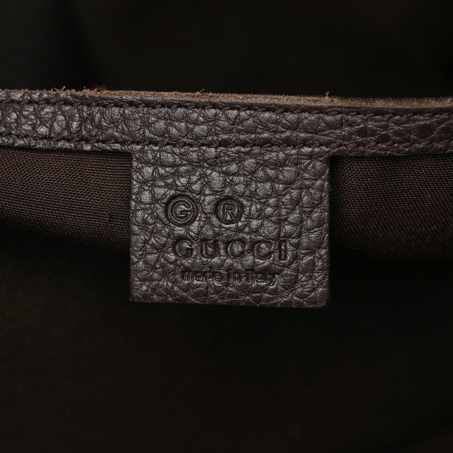 Pebbled Calfskin Large Joy Shoulder Bag Brown