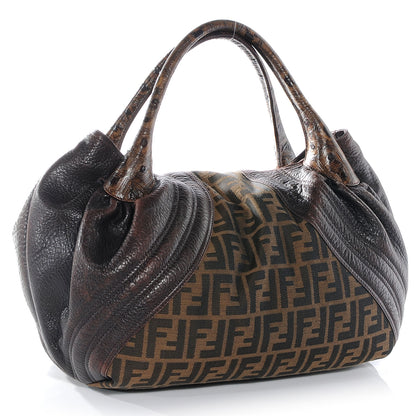 Fendi Zucca Nappa Nuvolata Vitello Tortuga Spy Tobacco Moro 3 of 9
