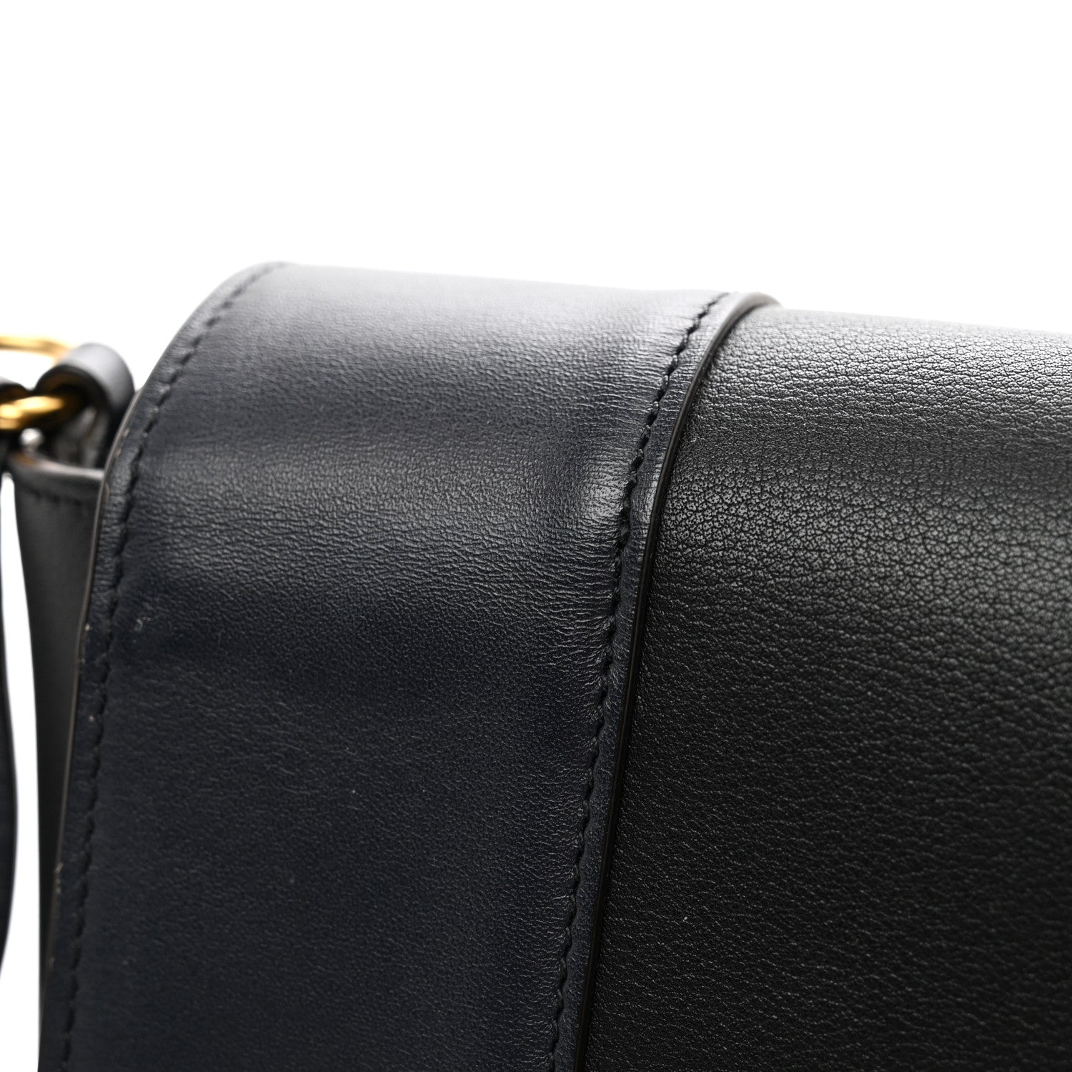 Celine Shiny Smooth Calfskin Medium Frame Shoulder Bag Black Navy 12 of 12