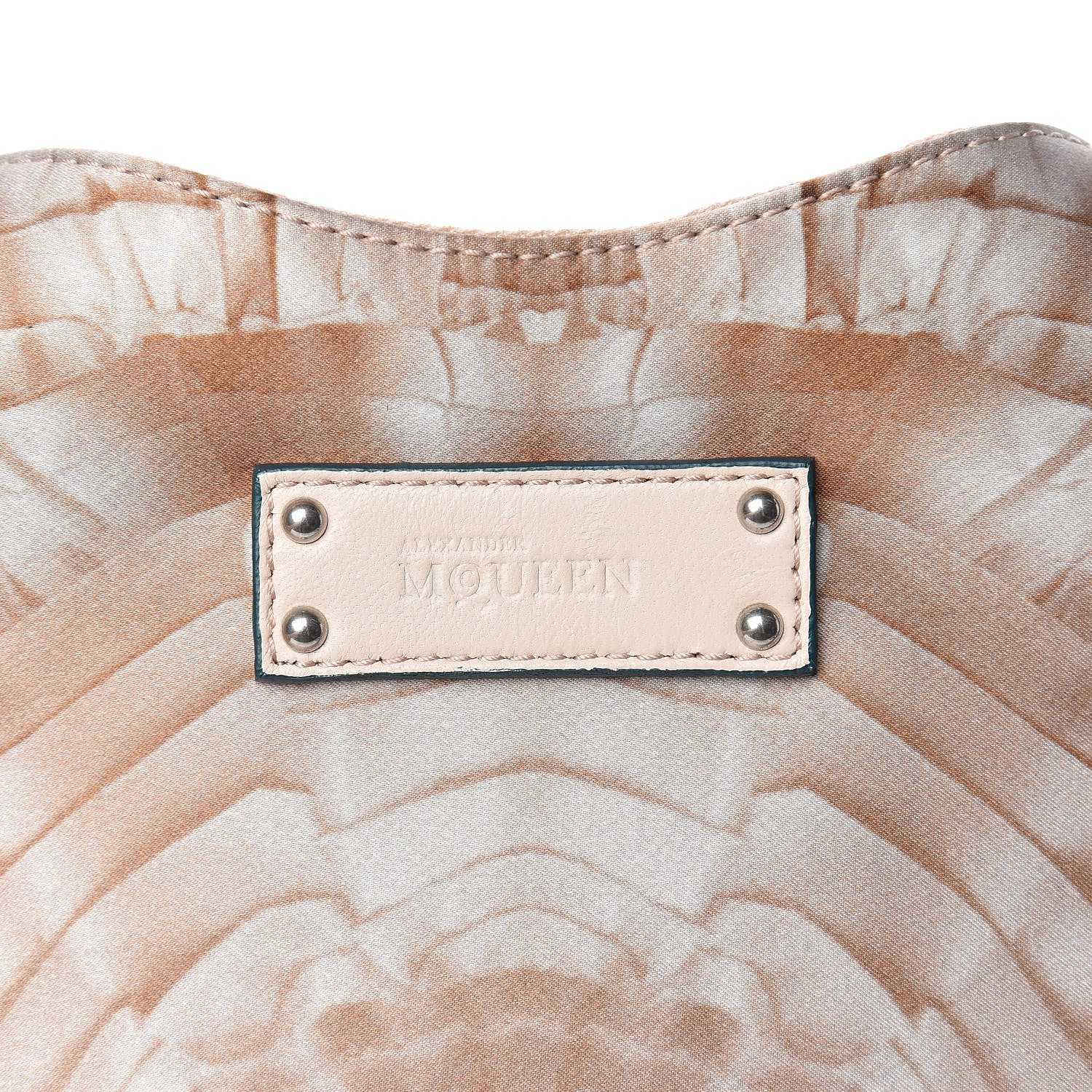 Alexander McQueen Silk Lace Ruffle Printed Small De Manta Clutch Blush 4 of 10