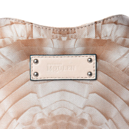 Alexander McQueen Silk Lace Ruffle Printed Small De Manta Clutch Blush 4 of 10