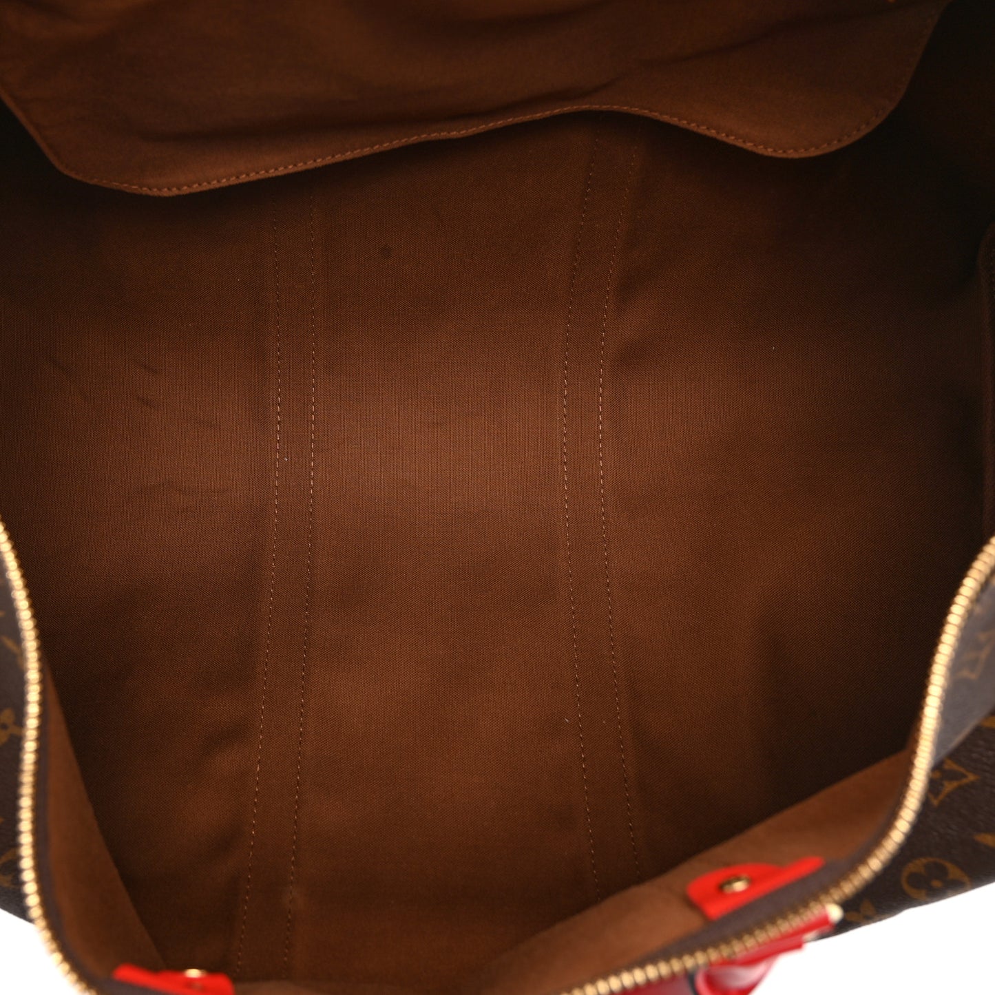 Calfskin Monogram Keepall Bandouliere 50 Coquelicot