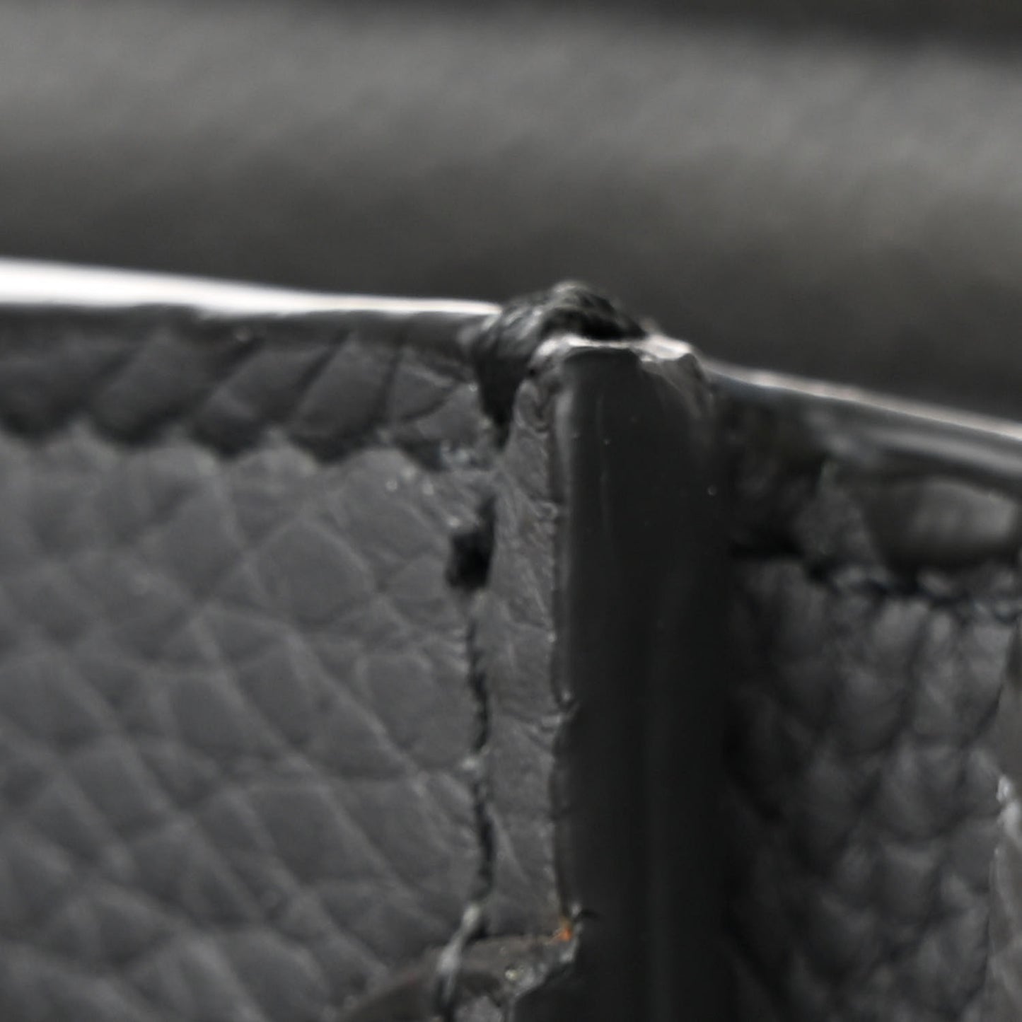 Drummed Calfskin Nano Luggage Kohl
