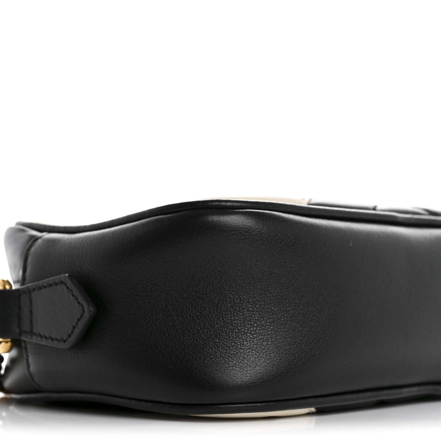 Calfskin Matelasse Mini GG Marmont Chain Shoulder Bag Black White