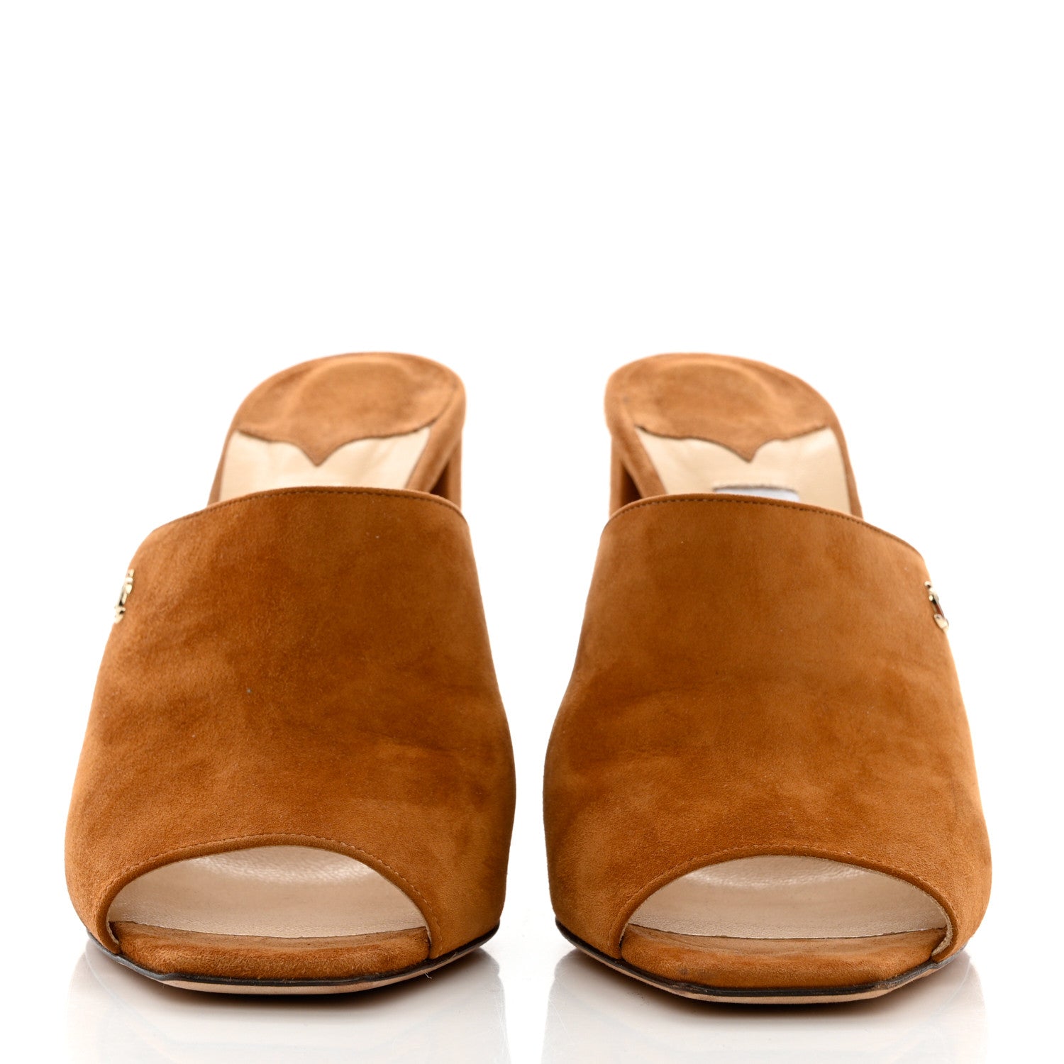 Jimmy Choo Suede Baia 100 Mules 37 Tan 2 of 12