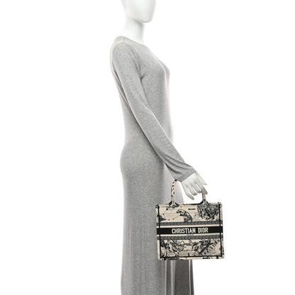 Christian Dior Canvas Embroidered Small Zodiac Toile De Jouy Book Tote Latte 2 of 10