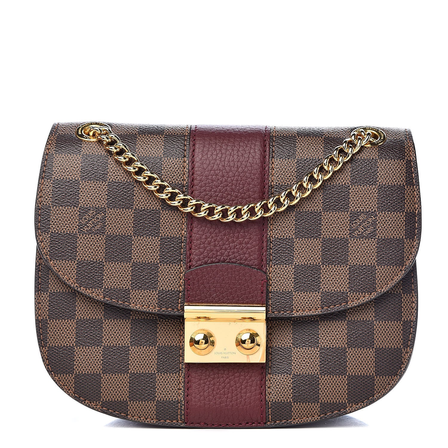 Louis Vuitton Damier Ebene Cuir Taurillon Wight Bordeaux 1 of 10
