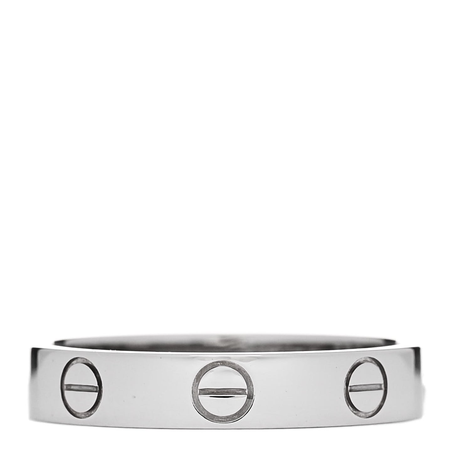 18K White Gold 3.5mm LOVE Wedding Band Ring 53 6.5