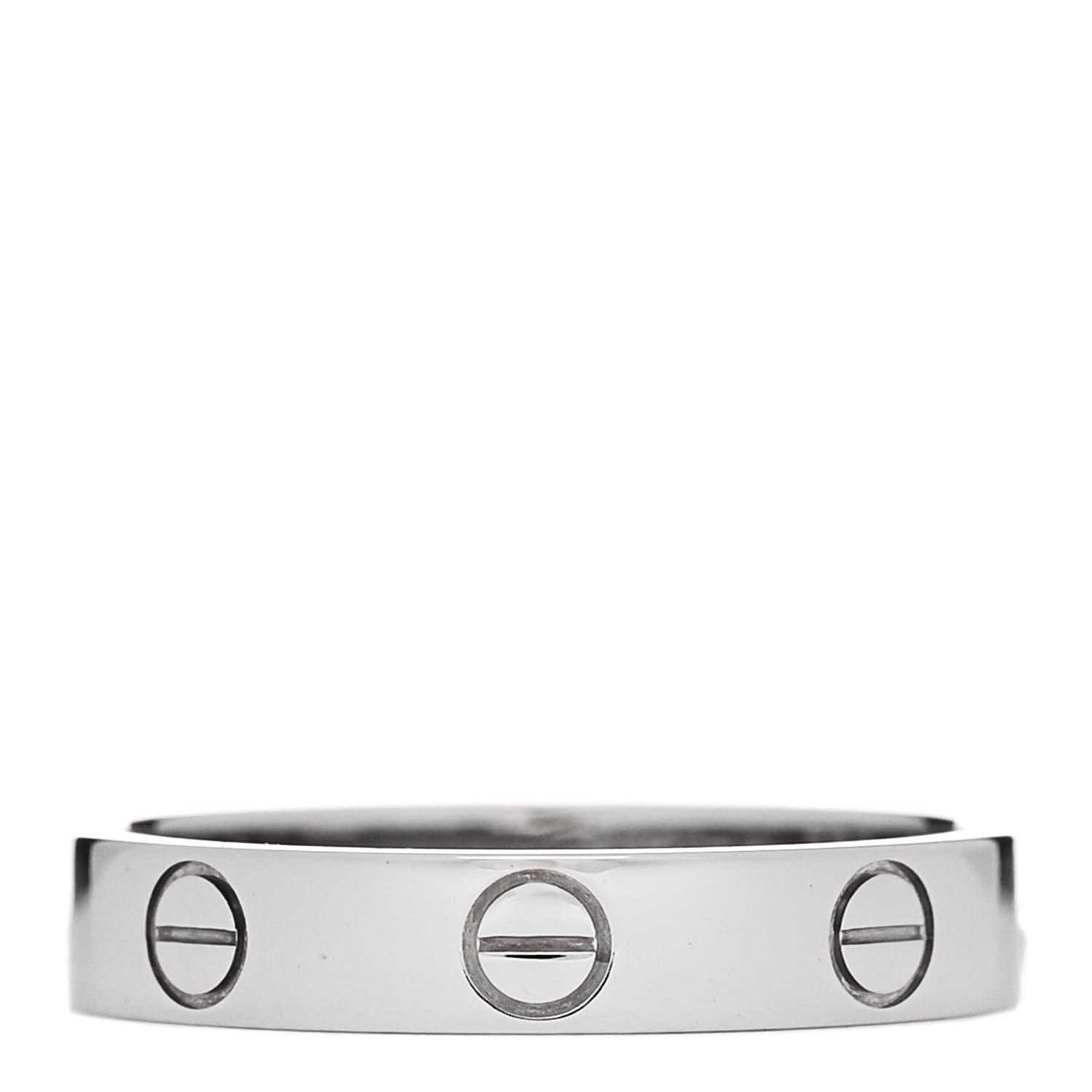 Cartier 18K White Gold 3.5mm LOVE Wedding Band Ring 53 6.5 1 of 4