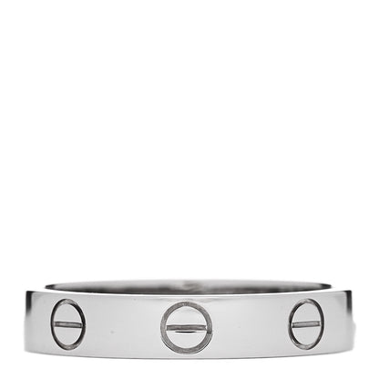 Cartier 18K White Gold 3.5mm LOVE Wedding Band Ring 53 6.5 1 of 4