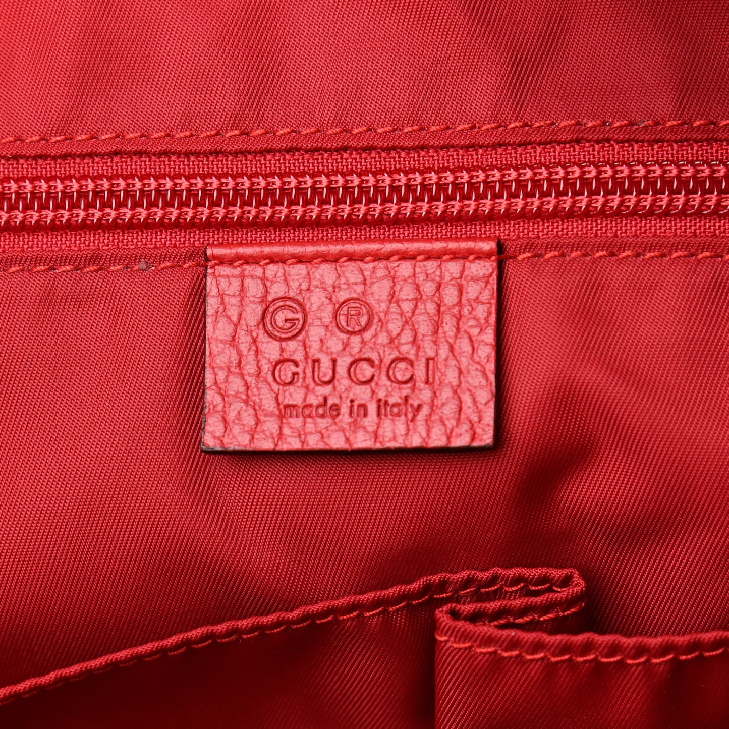Nylon Monogram Dollar Calfskin Medium Light Double Buckle Backpack Vibrant Red