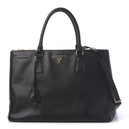 Prada Saffiano Medium Galleria Double Zip Tote Black 1 of 10