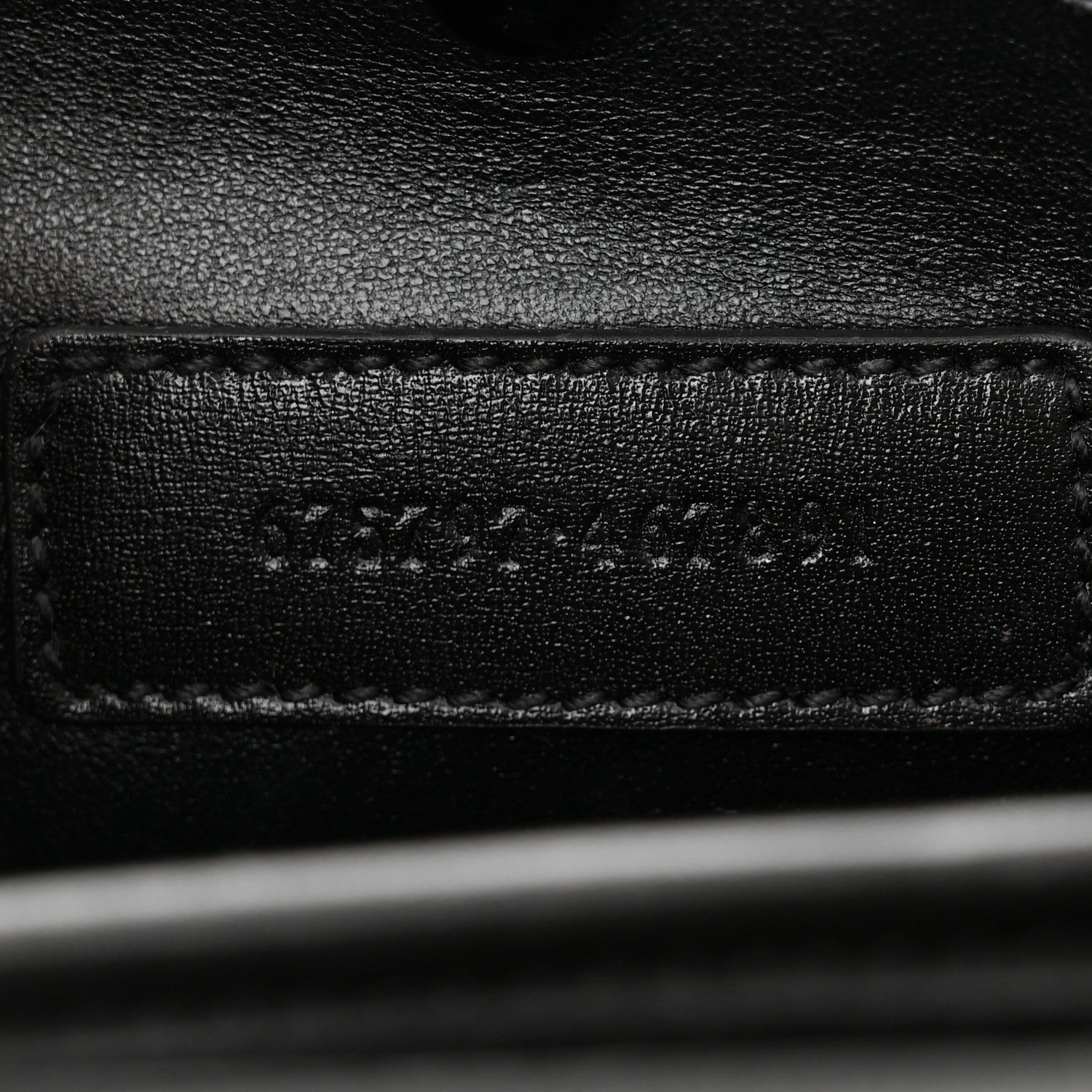 Gucci Boarded Dyana Lux Calfskin Web Monochrome Small Bamboo 1947 Top Handle Bag Black 8 of 12