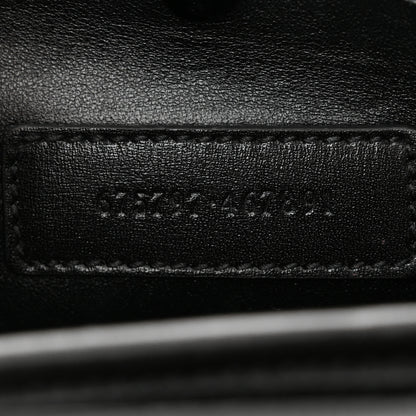 Gucci Boarded Dyana Lux Calfskin Web Monochrome Small Bamboo 1947 Top Handle Bag Black 8 of 12