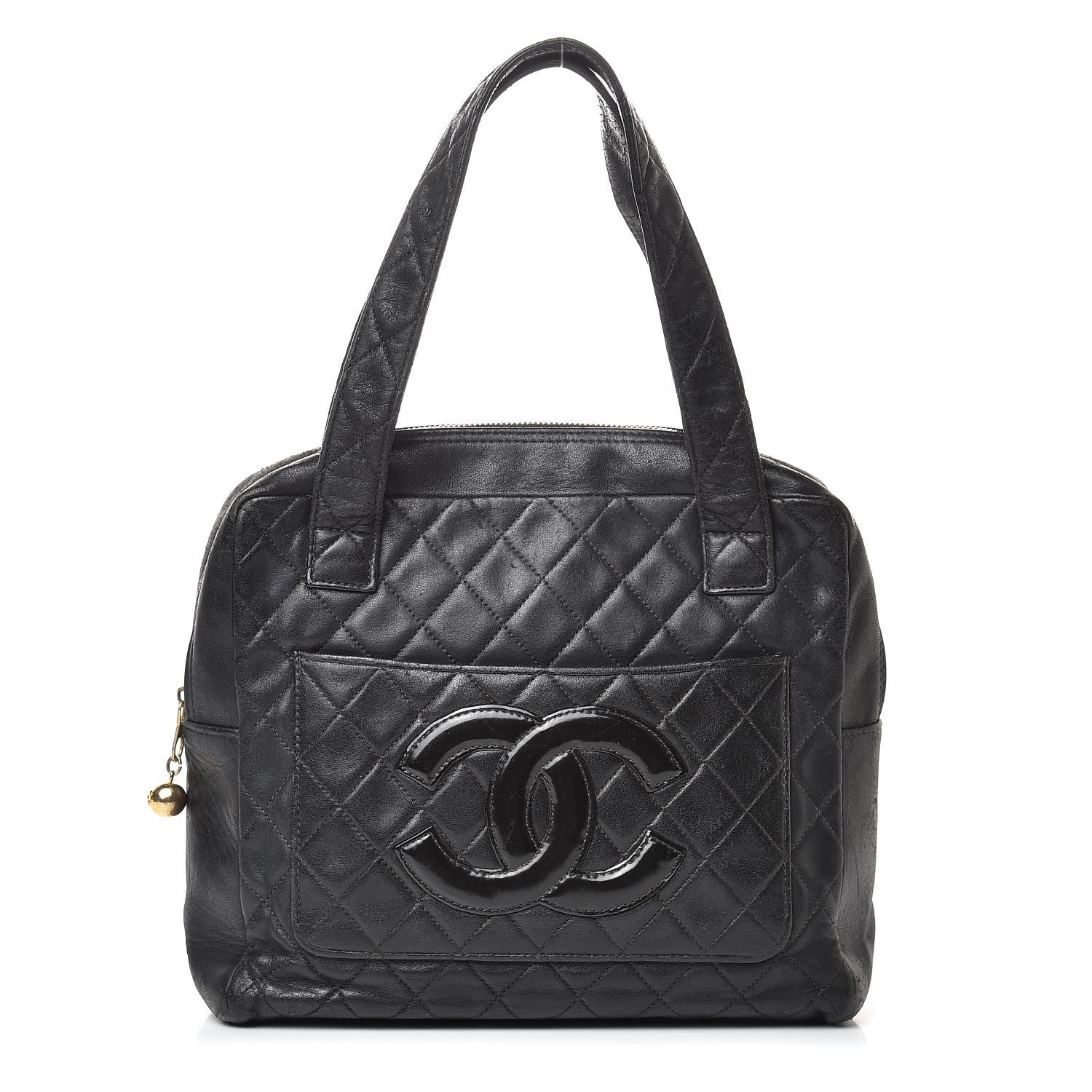 Chanel Lambskin Quilted CC Tote Black 1 of 24