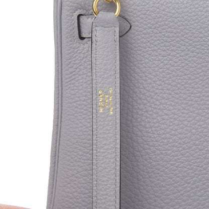 Hermes Taurillon Clemence Kelly Retourne 25 Gris Mouette 8 of 10