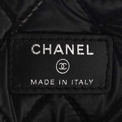 Chanel Lambskin Quilted Large Cosmetic Case Black 6 of 7