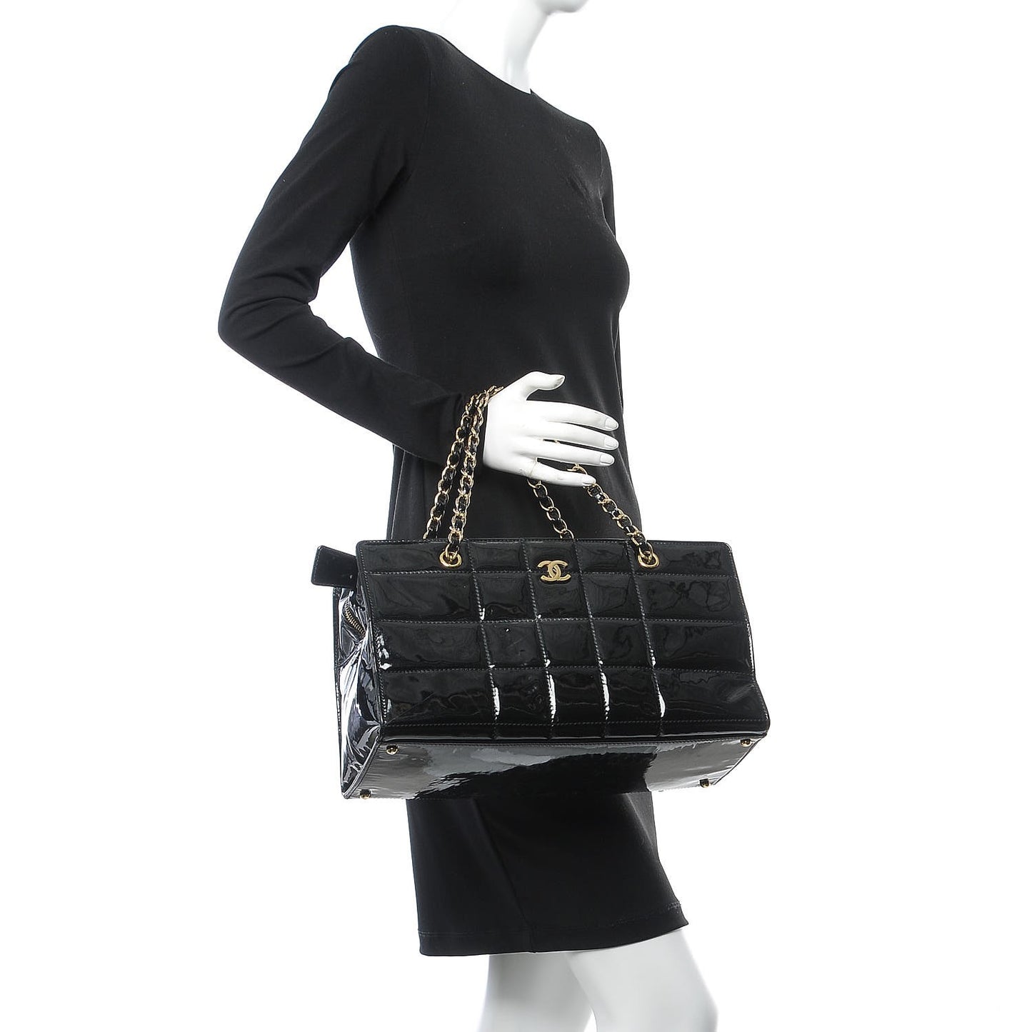 Patent Chocolate Bar CC Tote Black