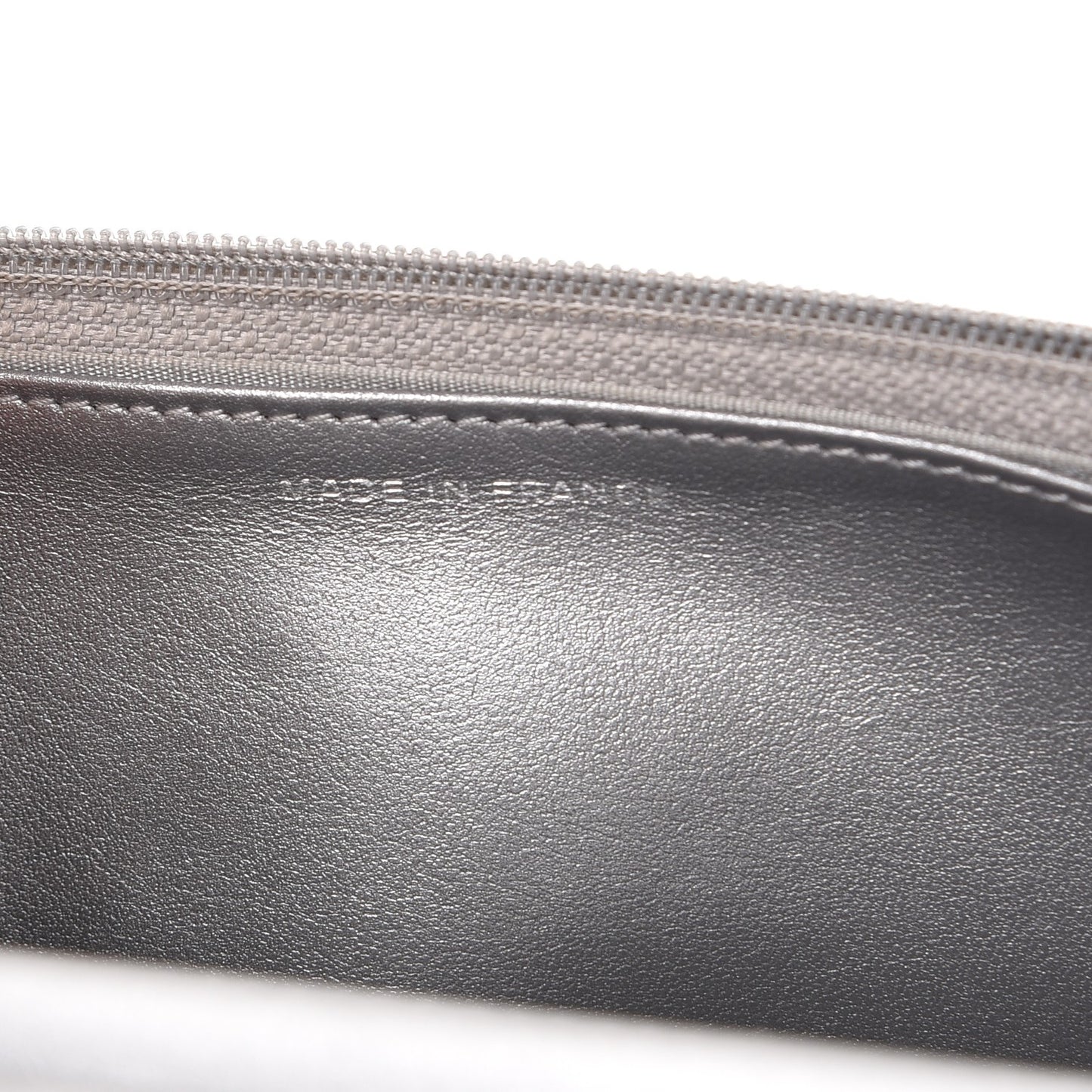Metallic Caviar Quilted Boy Wallet On Chain WOC Silver
