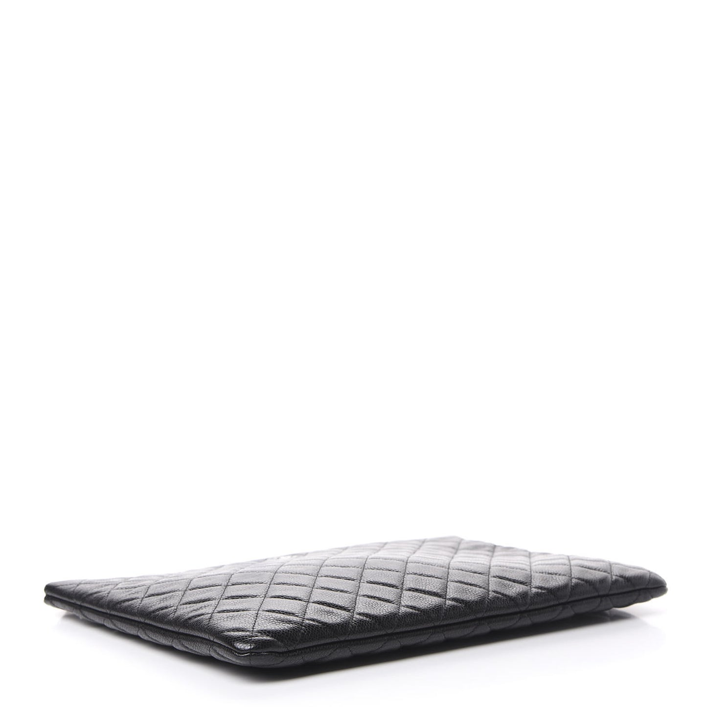 Caviar Quilted Large Cosmetic Case Black