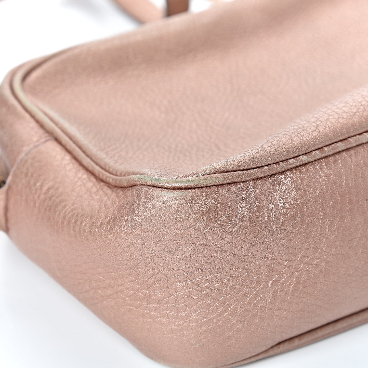 Gucci Metallic Pebbled Calfskin Small Soho Disco Bag Pink 12 of 23