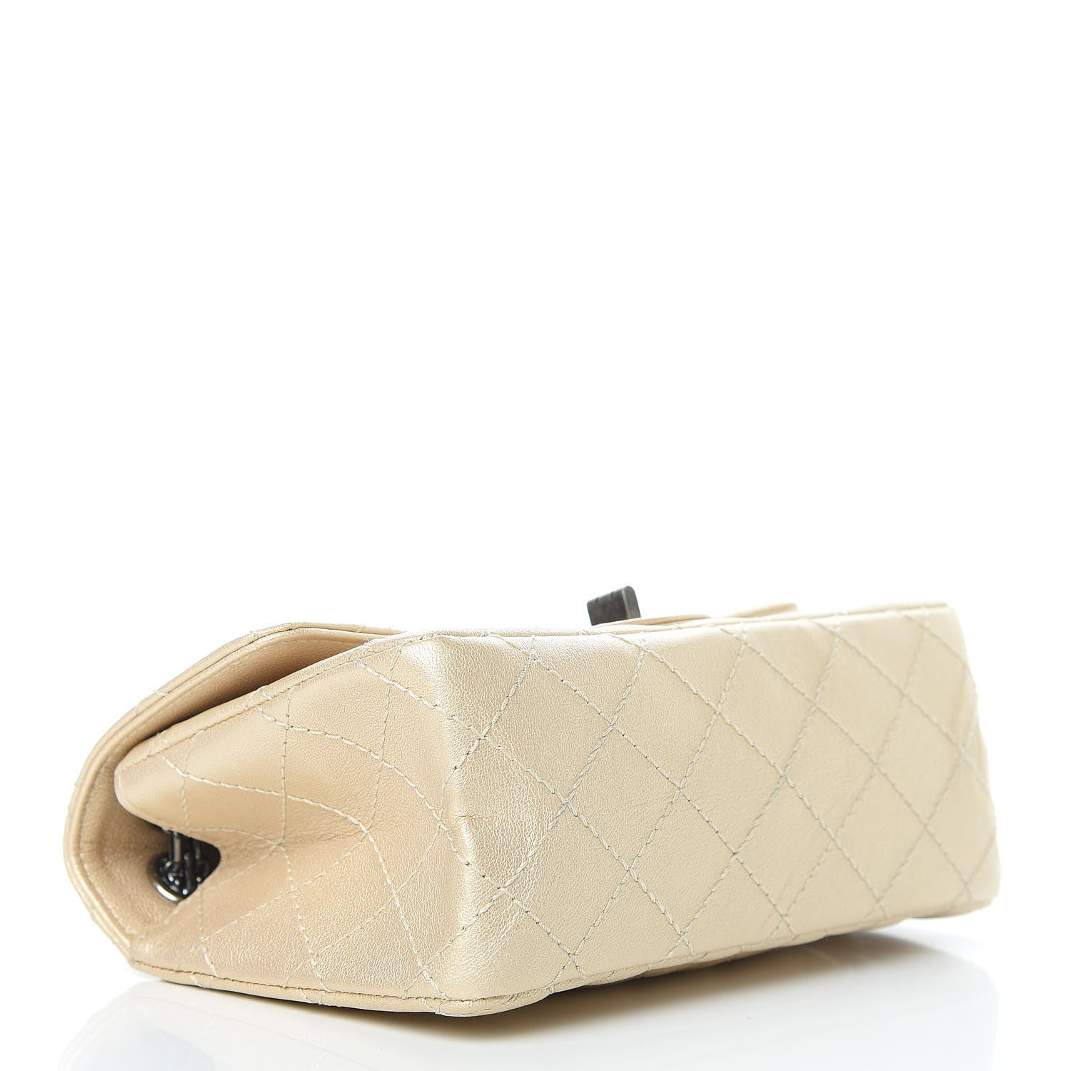 Chanel Metallic Sheepskin Quilted 2.55 Reissue Mini Flap Beige 4 of 12
