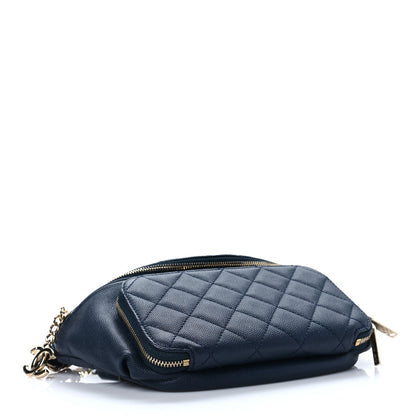 Chanel Caviar Quilted Business Affinity Waist Belt Bag Navy 4 of 8