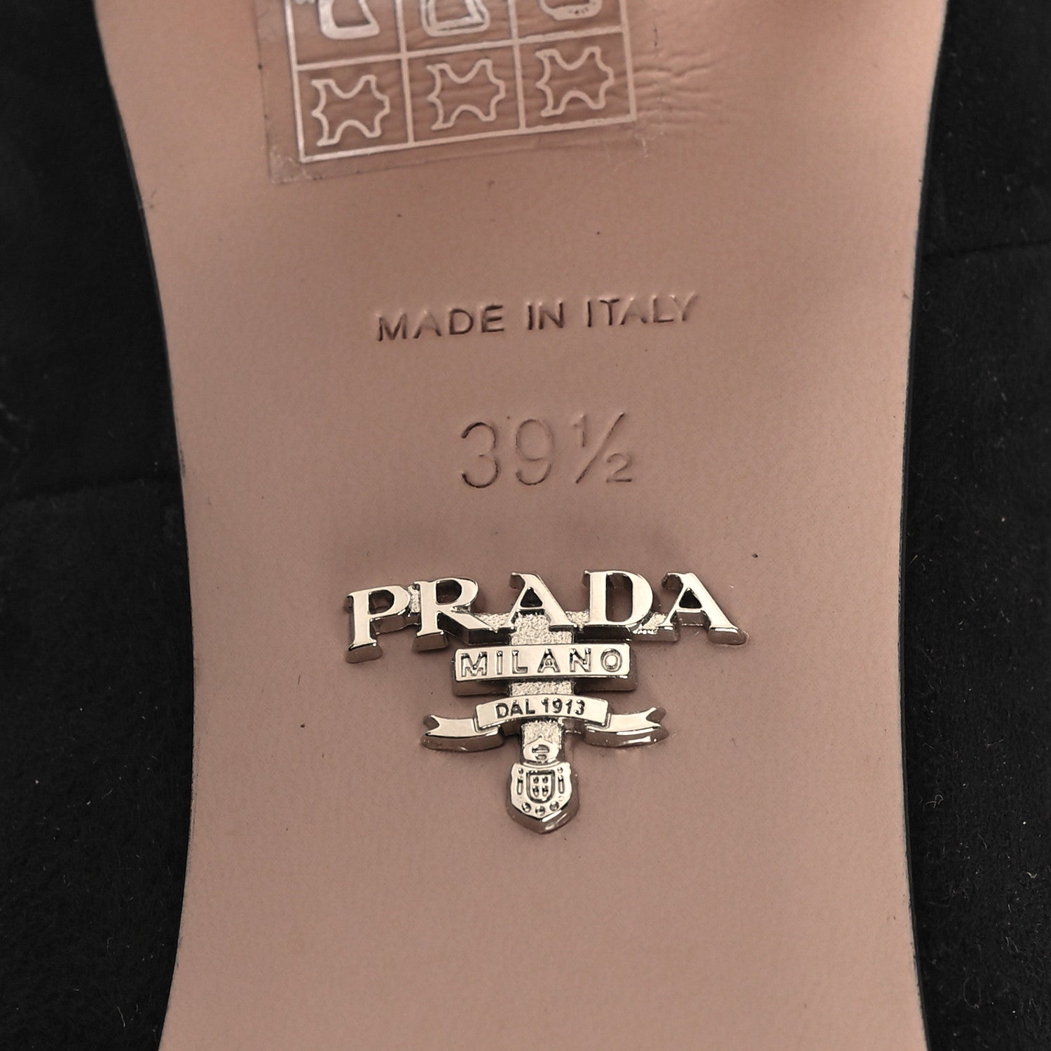 Prada Velvet Metal Triangle Logo Zip 65mm Boots 39.5 Black 6 of 7