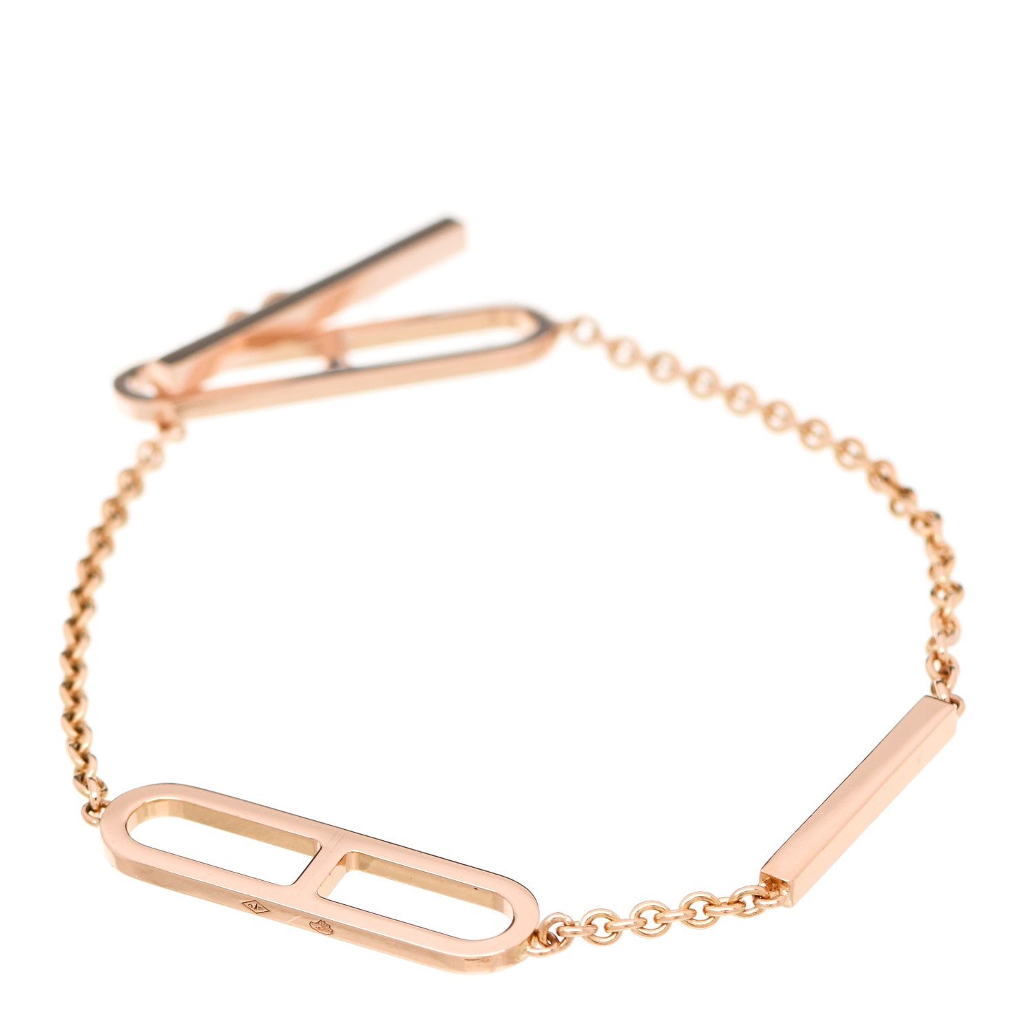 Hermes 18K Rose Gold PM Ever Chaine D'Ancre Bracelet SH 1 of 5