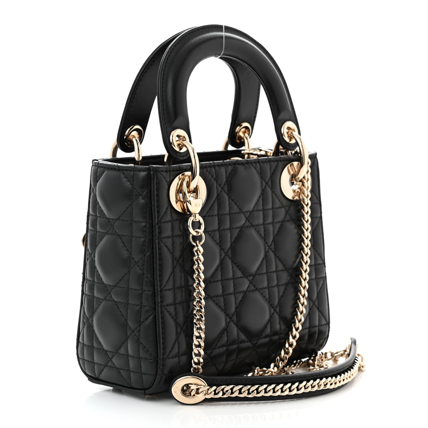 Christian Dior Lambskin Cannage Mini Lady Dior Black 3 of 11