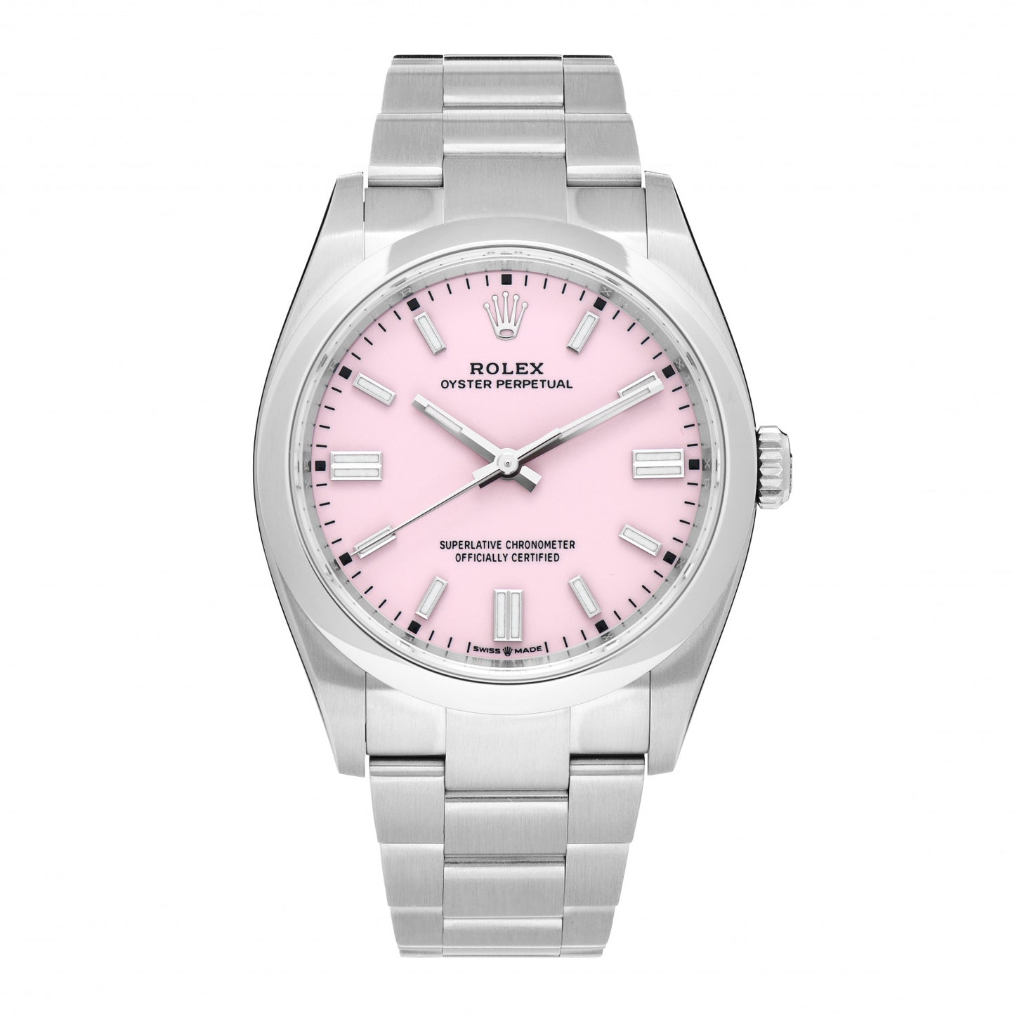 Stainless Steel 36mm Oyster Perpetual Watch Candy Pink 126000