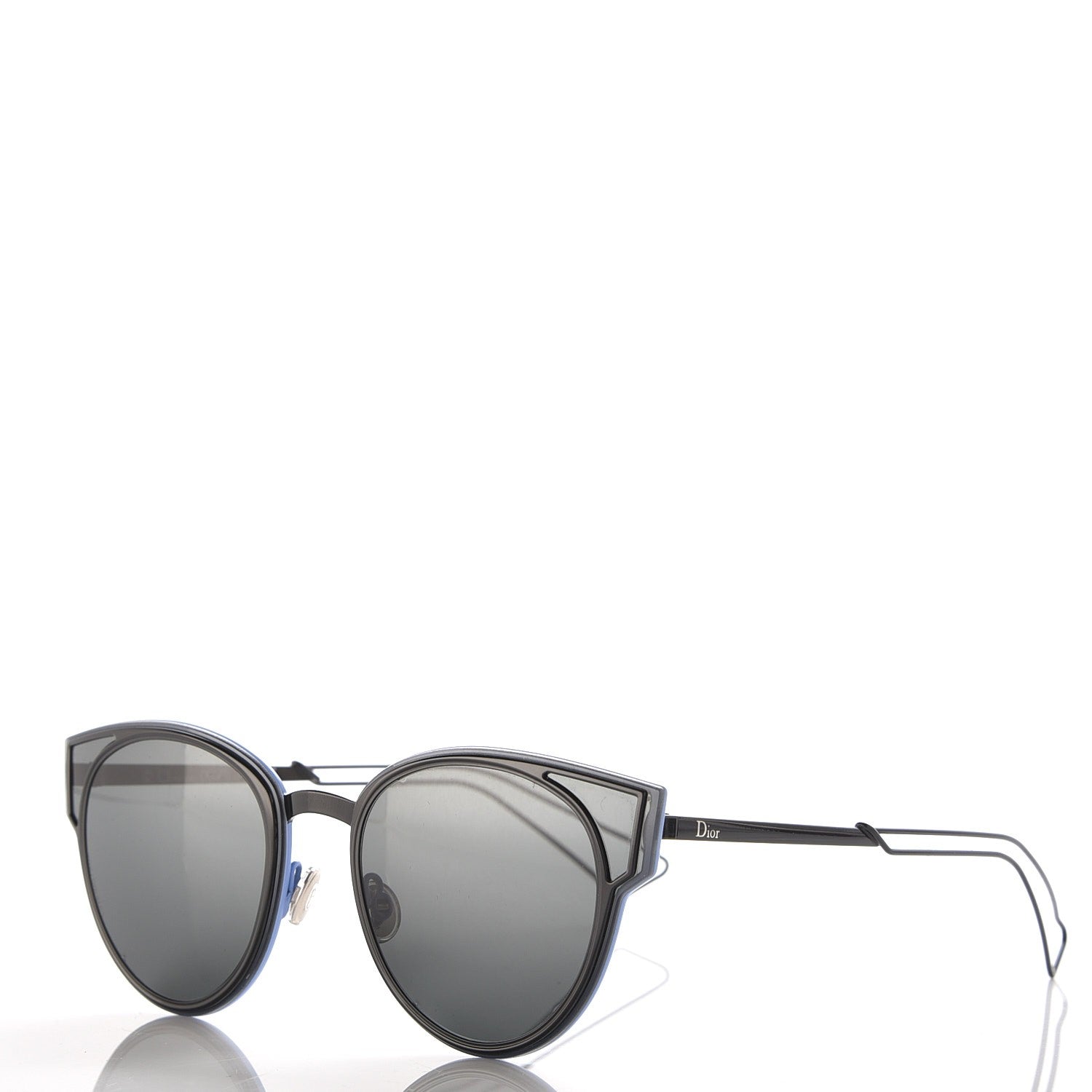 Christian Dior Sculpt Cat Eye Sunglasses Black Gray 1 of 7