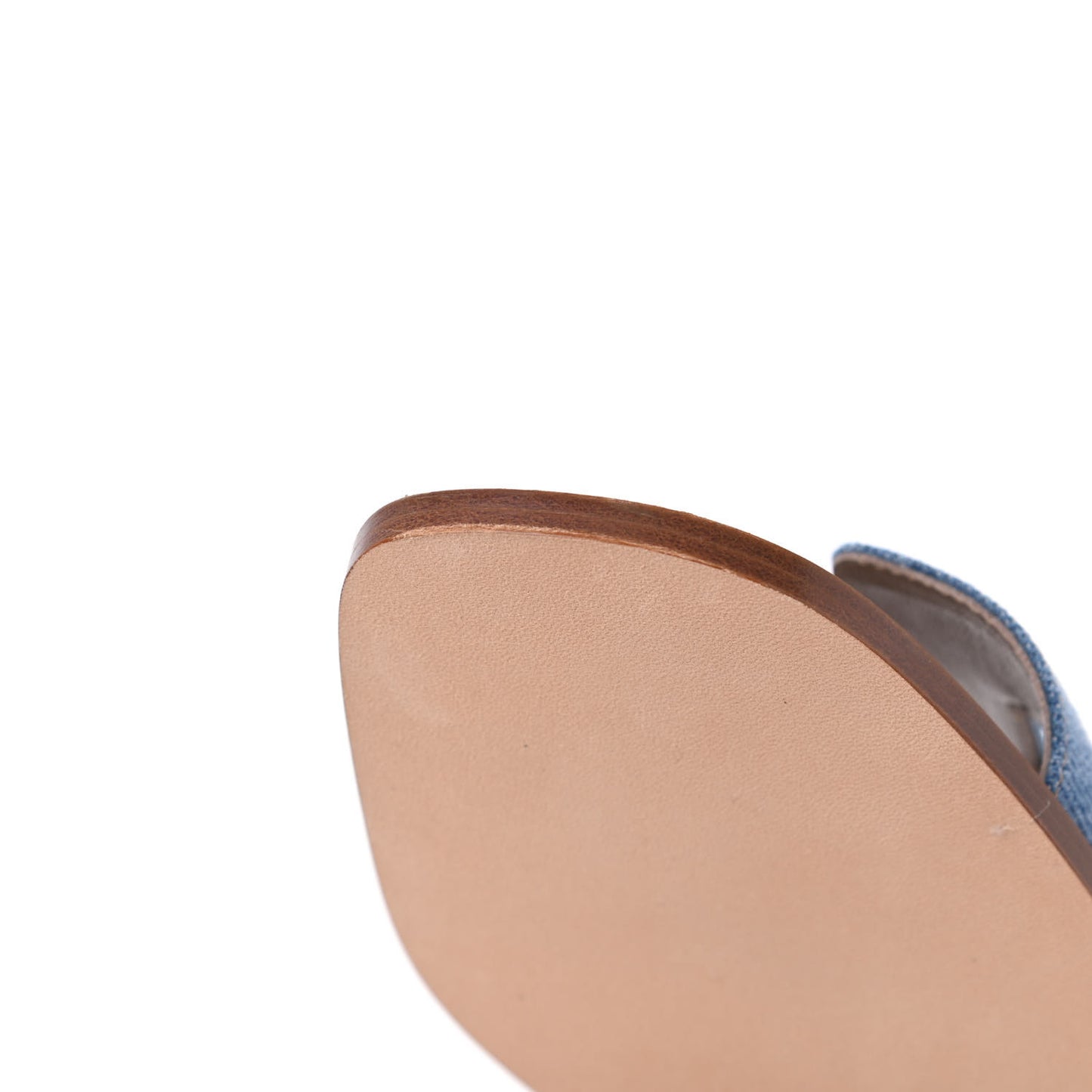 Denim Canvas Oran Sandals 39 Bleu Clair