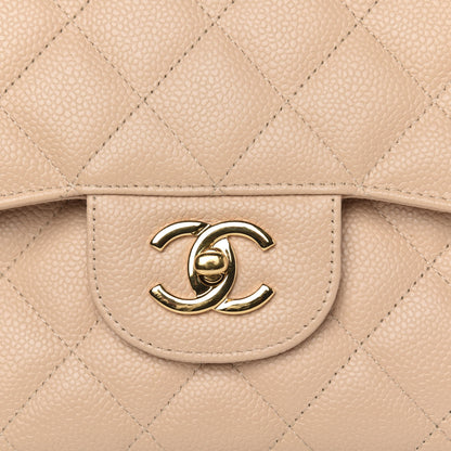 Chanel Caviar Quilted Jumbo Double Flap Beige Clair 12 of 12