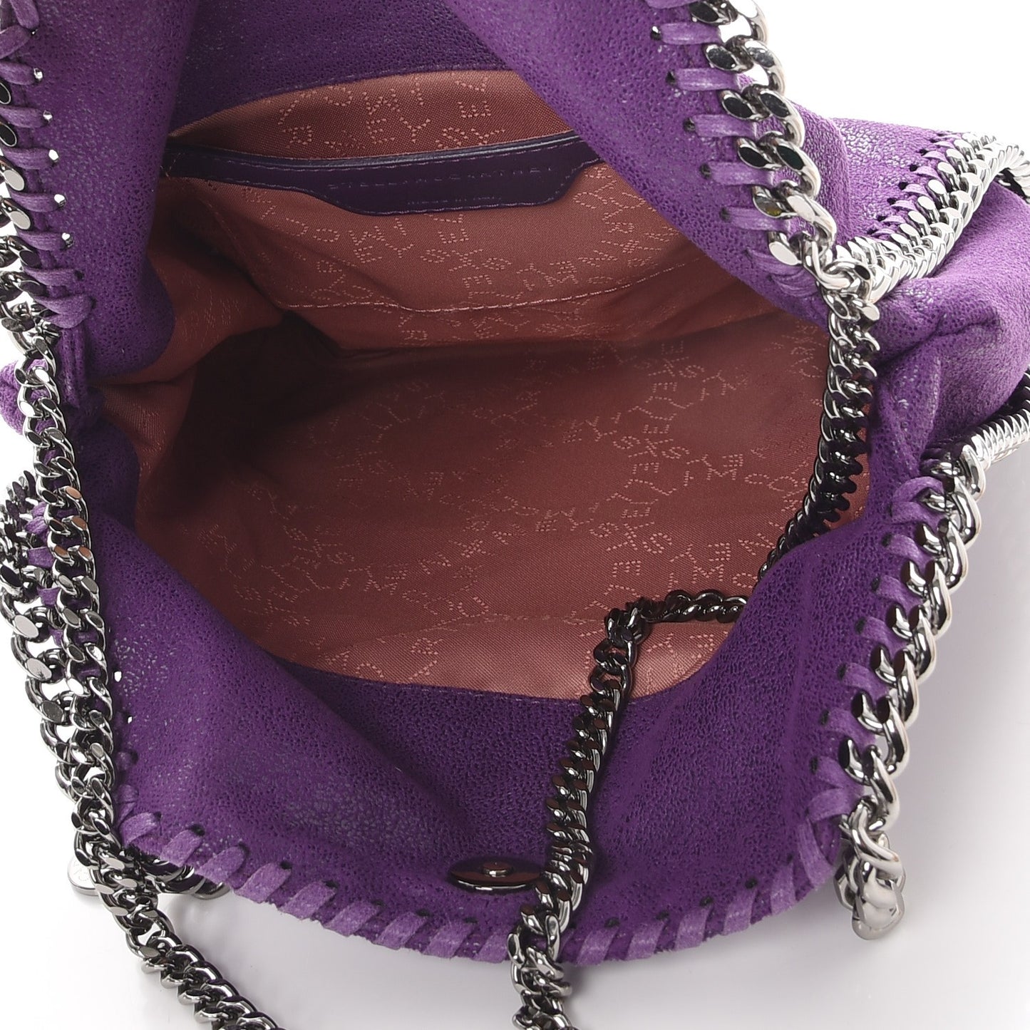Shaggy Deer Mini Falabella Fold Over Tote Bright Purple