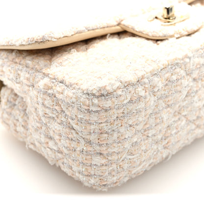 Chanel Tweed Quilted Mini Rectangular Flap Beige 9 of 10