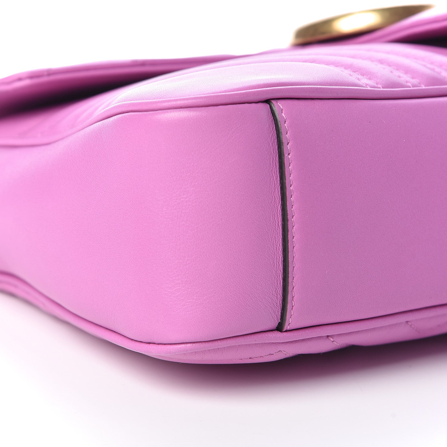 Gucci Calfskin Matelasse Medium GG Marmont Shoulder Bag Candy Mousse 9 of 11