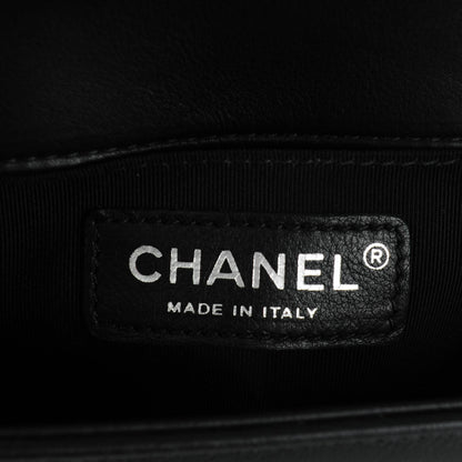 Chanel Calfskin Chevron Quilted Small Boy Flap Black 6 of 7