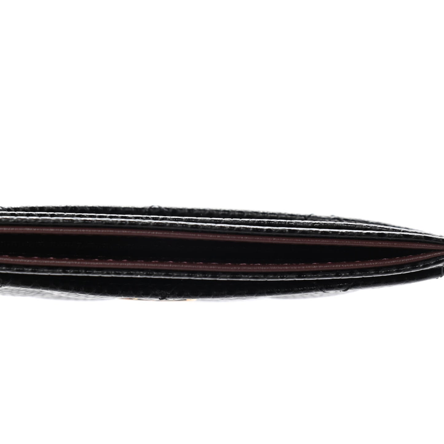 Caviar Quilted Card Holder Black