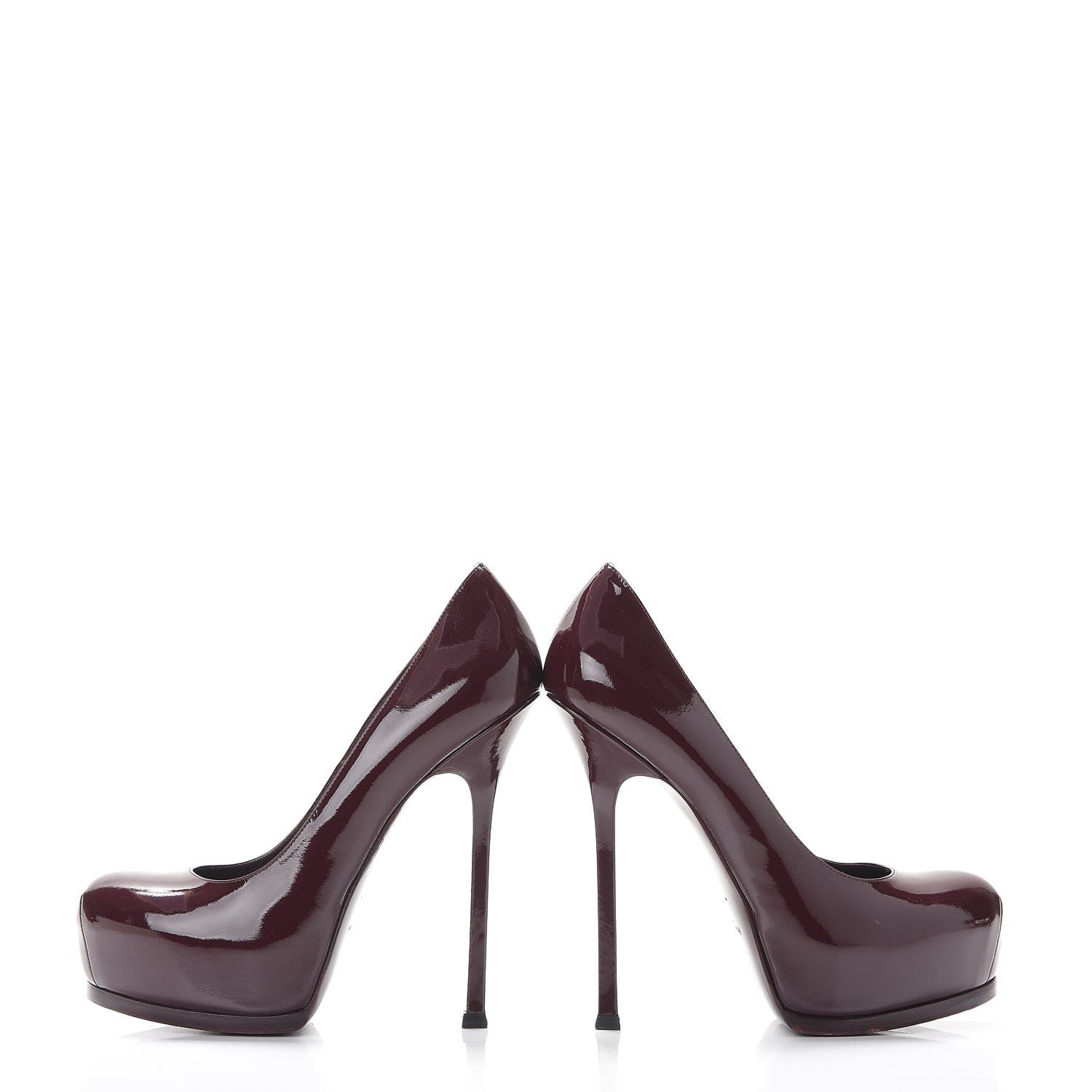 Saint Laurent Vitello Vernice Tribtoo 105 Pumps 40 Amarena 5 of 16
