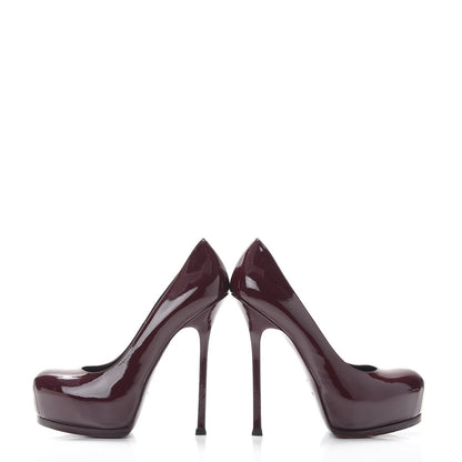Saint Laurent Vitello Vernice Tribtoo 105 Pumps 40 Amarena 5 of 16