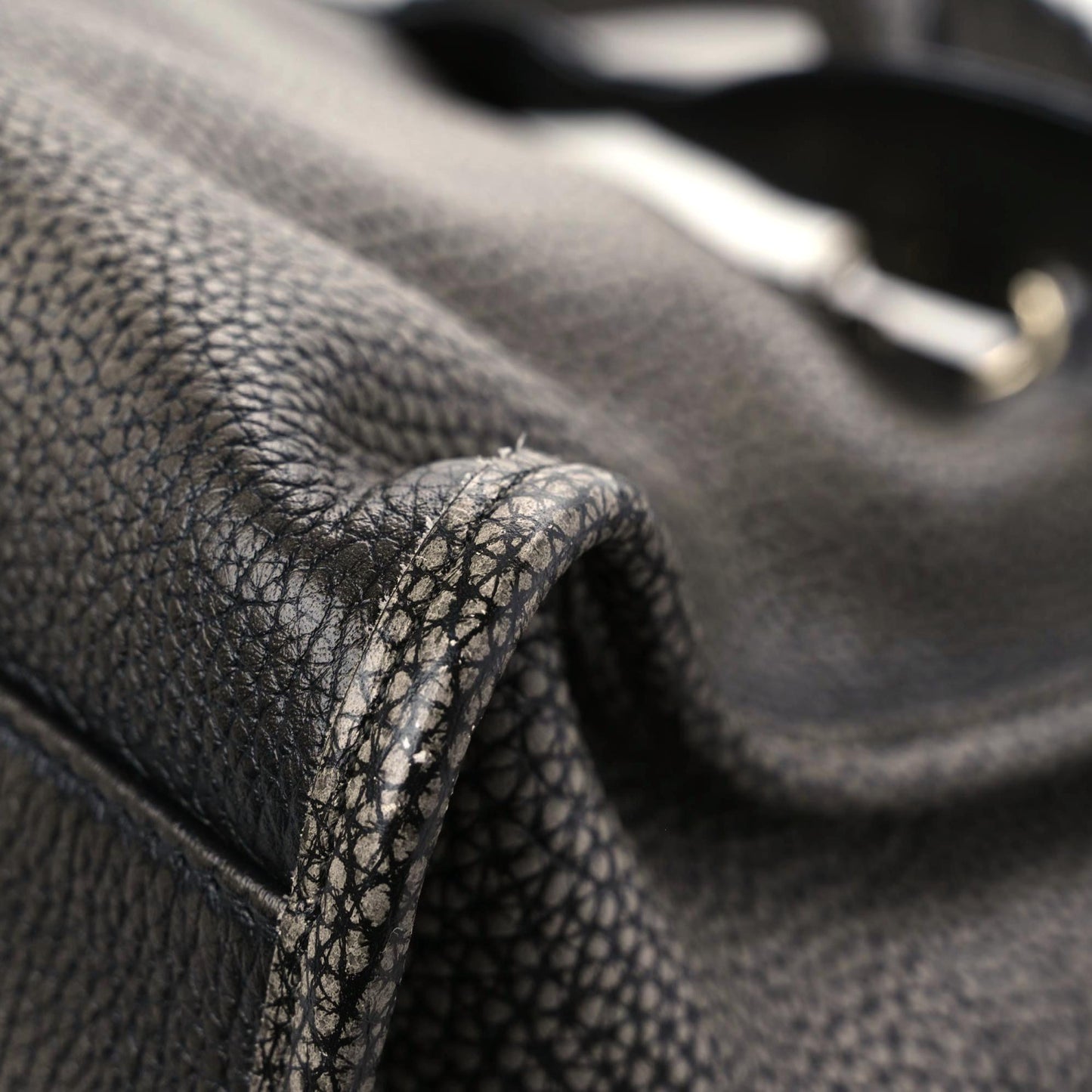 Grained Calfskin Classic Gold Hardware City Ombre Grey Gradient