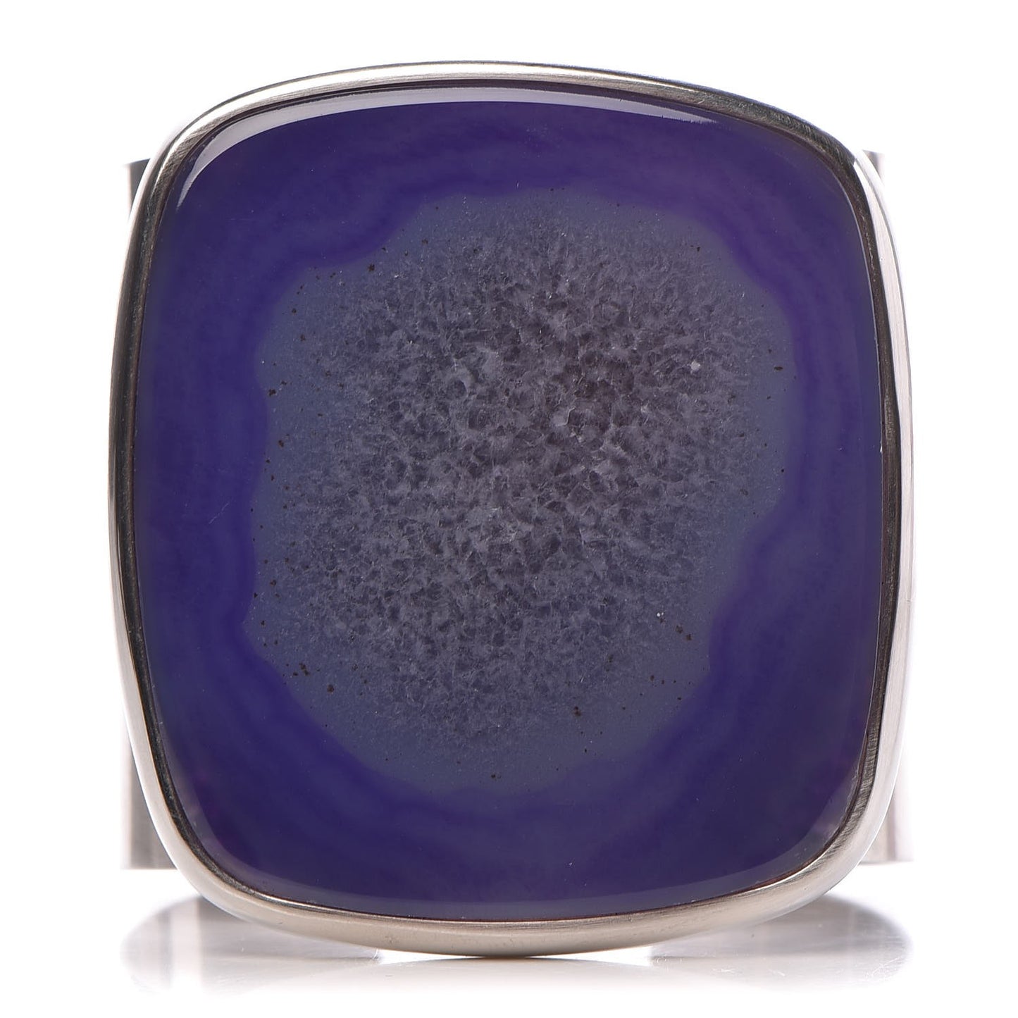 Metal Agate Cuff Silver