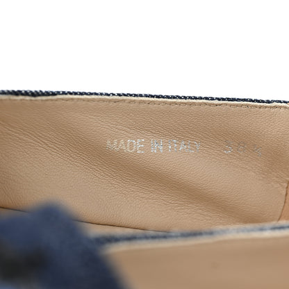 Prada Denim Logo Espadrilles 38.5 Blue 8 of 8